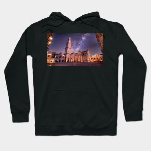 Panorama of Piazza del Duomo at night in Lecce, Italy Hoodie